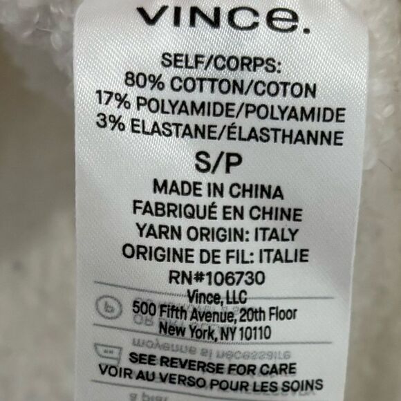 Vince $325 Texture Rib Tunic in Optic White - Picture 9 of 10